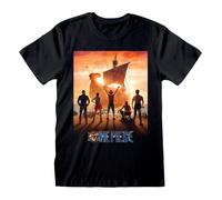 One Piece Key Art Männer T-Shirt schwarz L 100% Baumwolle Anime, Fan-Merch, Filme, TV-Serien