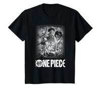 One Piece Kinder Poster T-Shirt, Schwarz, Größe 80, Kurzarm, Unisex-Kinder