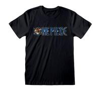 One Piece Kurzarm-T-Shirt, Unisex, Schwarz