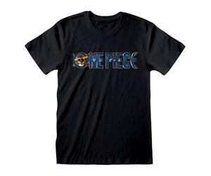 One Piece Kurzarm-T-Shirt, Unisex, Schwarz