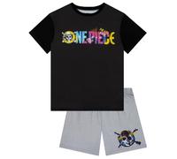 One Piece kurzer Schlafanzug Jungen, Schlafanzug Kurz Für Sommer, Schlafanzüge Für Jungen, Schwarz 146