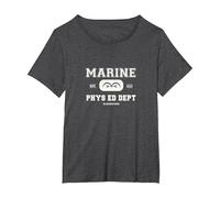 One Piece Marine T-Shirt, Damen Große Größen, Anthrazit Meliert, 6X