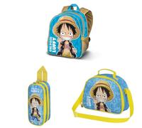 One Piece Monkey - Basic Rucksack + Doppelfedermäppchen + Frühstückstasche