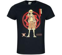 One Piece Monkey D. Ruffy T-Shirt schwarz in M