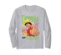 One Piece Neon Luffy Most Wanted Langarmshirt
