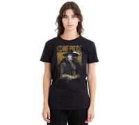 One Piece (Netflix Mihawk Etched Portrait Damen T-Shirt, Schwarz, L