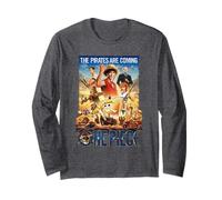 One Piece Pirates are Coming Poster Langarmshirt