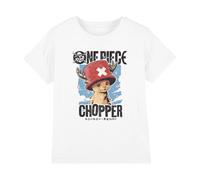 One Piece Season Two Chopper Portrait (Front Print) Boys T Shirt, Weiß, 7-8 J