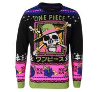 One Piece Skull Weihnachtspullover multicolor in XL