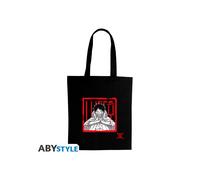 ABYSTYLE - One Piece Luffy Tote Bag, schwarz und rot, Dimensions : 38 x 42 cm