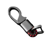 (One Size,Red Black)Faux Leather Braided Woven Rope Keychain DIY Bag Pendant Key Chain Holder Key Car Trinket Keyring for Men Women Gift Jewelry