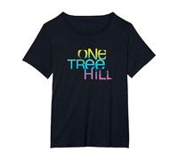 One Tree Hill Color Blend Logo T Shirt T-Shirt, Damen Große Größen, Schwarz, 5X