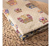 ONECHANCE Stoff Baumwolle Meterware Baumwollstoff Stoffe zum Nähen Dekostoff für Patchwork Sewing Nähstoff Color Katzen Size 1 Meter