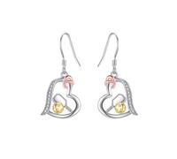 ONEFINITY Pickleball Geschenke 925 Sterling Silber Herz Pickleball Hänger Ohrringe Sportschmuck Geschenke für Frauen