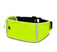 ONEFLOW Active Pro Laufgürtel für Samsung Galaxy A55 5G Lauftasche mit 3 Fächern, Atmungsaktiv, Sport Handytasche zum Joggen, Handy Bauchtasche Wasserdicht, Running Belt, Grün