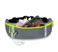 ONEFLOW Active Pro Laufgürtel für Samsung Galaxy A57 5G Lauftasche mit 3 Fächern, Atmungsaktiv, Sport Handytasche zum Joggen, Handy Bauchtasche Wasserdicht, Running Belt, Grau