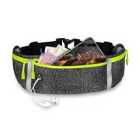 ONEFLOW Active Pro Laufgürtel für Samsung Galaxy S26 Lauftasche mit 3 Fächern, Atmungsaktiv, Sport Handytasche zum Joggen, Handy Bauchtasche Wasserdicht, Running Belt, Dunkelgrau
