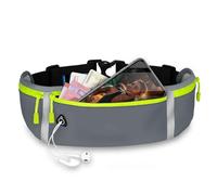 ONEFLOW Active Pro Laufgürtel für Samsung Galaxy S26 Plus Lauftasche mit 3 Fächern, Atmungsaktiv, Sport Handytasche zum Joggen, Handy Bauchtasche Wasserdicht, Running Belt, Grau