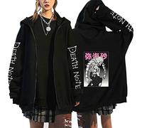 oneforus Japanischer Anime Death Note Reißverschluss Hoodie Kawaii Harajuku Misa Amane Manga Graphic Zip Up Coat Sweatshirt