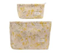 ONEGenug Kosmetiktasche Klein 2 Pcs Make up Tasche Damen Mädchen Schminktasche Organizer für Reise Geschenk