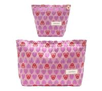 ONEGenug Kosmetiktasche Klein 2 Pcs Make up Tasche Damen Mädchen Schminktasche Organizer für Reise Geschenk