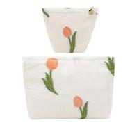 ONEGenug Kosmetiktasche Klein 2 Pcs Make up Tasche Damen Mädchen Schminktasche Organizer für Reise Geschenk