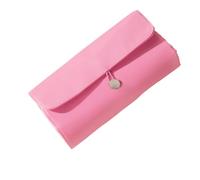 ONEGenug Make-up Pinsel Tasche Kosmetiktasche mit 12 Bürstenhalter Reise Schminktasche Kulturbeutel Makeup Bag Pink
