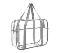 ONEGenug Transparent Kulturbeutel Durchsichtige Tragetasche Reisetaschen PVC Kulturtasche Reise Organizer Tasche wasserdichte Wickeltasche Reise Handtasche Mommy Tasche 36cm*15cm*28cm