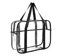 ONEGenug Transparent Kulturbeutel Durchsichtige Tragetasche Reisetaschen PVC Kulturtasche Reise Organizer Tasche wasserdichte Wickeltasche Reise Handtasche Mommy Tasche 36cm*15cm*28cm