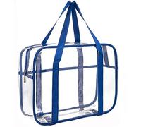 ONEGenug Transparent Kulturbeutel Durchsichtige Tragetasche Reisetaschen PVC Kulturtasche Reise Organizer Tasche wasserdichte Wickeltasche Reise Handtasche Mommy Tasche 36cm*15cm*28cm