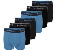O'Neill Boxershorts Herren 6er Pack Baumwolle Uni Sport Boxer Männer Basic Trunk Unterwäsche, Größe:M, Vorteilspacks:6X Black Blue (7001)