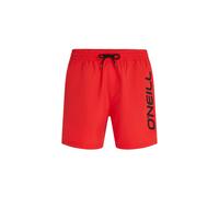 Badeshorts O'NEILL "CALI 16'' SWIMSHORTS", Herren, Gr. L, N-Gr, high risk rot, Obermaterial: 100% Polyester, Badehosen Badeshorts, mit seitlichen Eingrifftaschen und Gesäßtasche, mit Stickerei am Bein