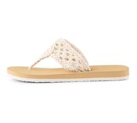 Zehentrenner O'NEILL "DITSY CROCHET SANDALS", Damen, Gr. 41, snow weiß, Synthetik, Schuhe Zehentrenner, Sommerschuh, Sandale, Schlappen, mit Gummilaufsohle (68764848-41) snow weiß
