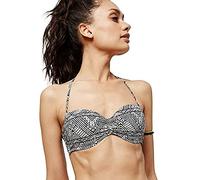 O'Neill Damen Molded Wire Bandeau Top Bademode Bikini, schwarz (Black Aop W/ White), 36C
