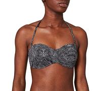 O'Neill Damen PW Sol Mix Bikini Top, Schwarz All Over Print mit Weiß, 36C