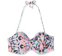 O'Neill Damen PW Sol Mix Bikini Top, Weiß All Over Print mit Grün, 38B