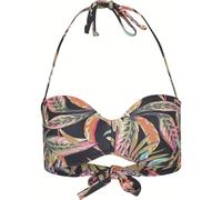 O'Neill Havaa Mould Wire Bandeau Bikini Top black tropical flower (39033) 40C