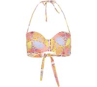 O'Neill Havaa Mould Wire Bandeau Bikini Top yellow scarf print (32013) 36C