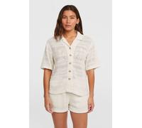 O´neill O´riginals Crochet Short Sleeve Shirt Beige XS Frau