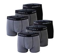 O'Neill Herren Basic Boxer-Short | sportlicher Begleiter für den Alltag im 3er Set | Grau Schwarz L
