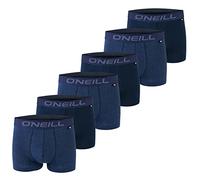 O'Neill Herren Boxershort Uni Sport Boxer S M L XL XXL 95% Baumwolle Unterhose - 6er Pack, Größe:M, Packgröße:6er Pack, Vorteilspacks:6X Blue Mel Marine (4349P)