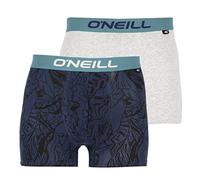 O'Neill | Herren | Boxershorts | 2er Pack | Season (as3, Alpha, l, Regular, Regular, Sea Plants - Multi Plants/Mid Grey), Silber