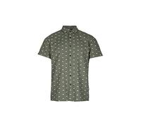 O'NEILL Herren kurzärmeliges AOP Chambray Shirt Hemd, 36015 Grün, S/M
