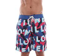 O'Neill Herren Long Freak Art Boardshorts Bademode Badeshorts, Red AOP W/Blue, 32