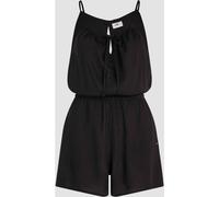 Jumpsuit O'NEILL "LEINA PLAYSUIT", Damen, Gr. M (38), N-Gr, schwarz, Jersey, Obermaterial: 100% Viskose, unifarben, Rundhals, Overalls Jumpsuit, mit Kordel (56061747-M)