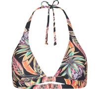 O'Neill Marga Halter Bikini Top black tropical flower (39033) 34C