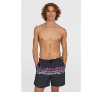 ONEILL Herren Badeshorts CALI STRIPE 16 SWIMSHORTS (2800209) M Black/Purple Upside Down Clean