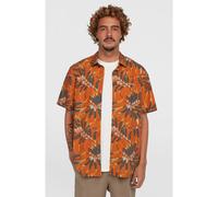 O´neill Print Kurzarmhemd XL Orange Dipped Leaves