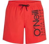 Badeshorts O'NEILL "ORIGINAL CALI 16'' SWIMSHORTS", Herren, Gr. S (48), N-Gr, high risk rot, Obermaterial: 100% Polyester, Badehosen Badeshorts, mit seitlichen Eingrifftaschen und Gesäßtasche, mit Sti