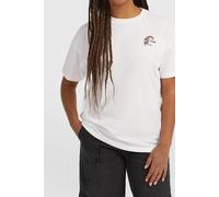 T-Shirt O'NEILL "O'RIGINALS BACK PRINT T-SHIRT", Damen, Gr. XS (34), weiß (snow weiß), Obermaterial: 100% Baumwolle, sportlich, Shirts (51650629-XS) snow weiß